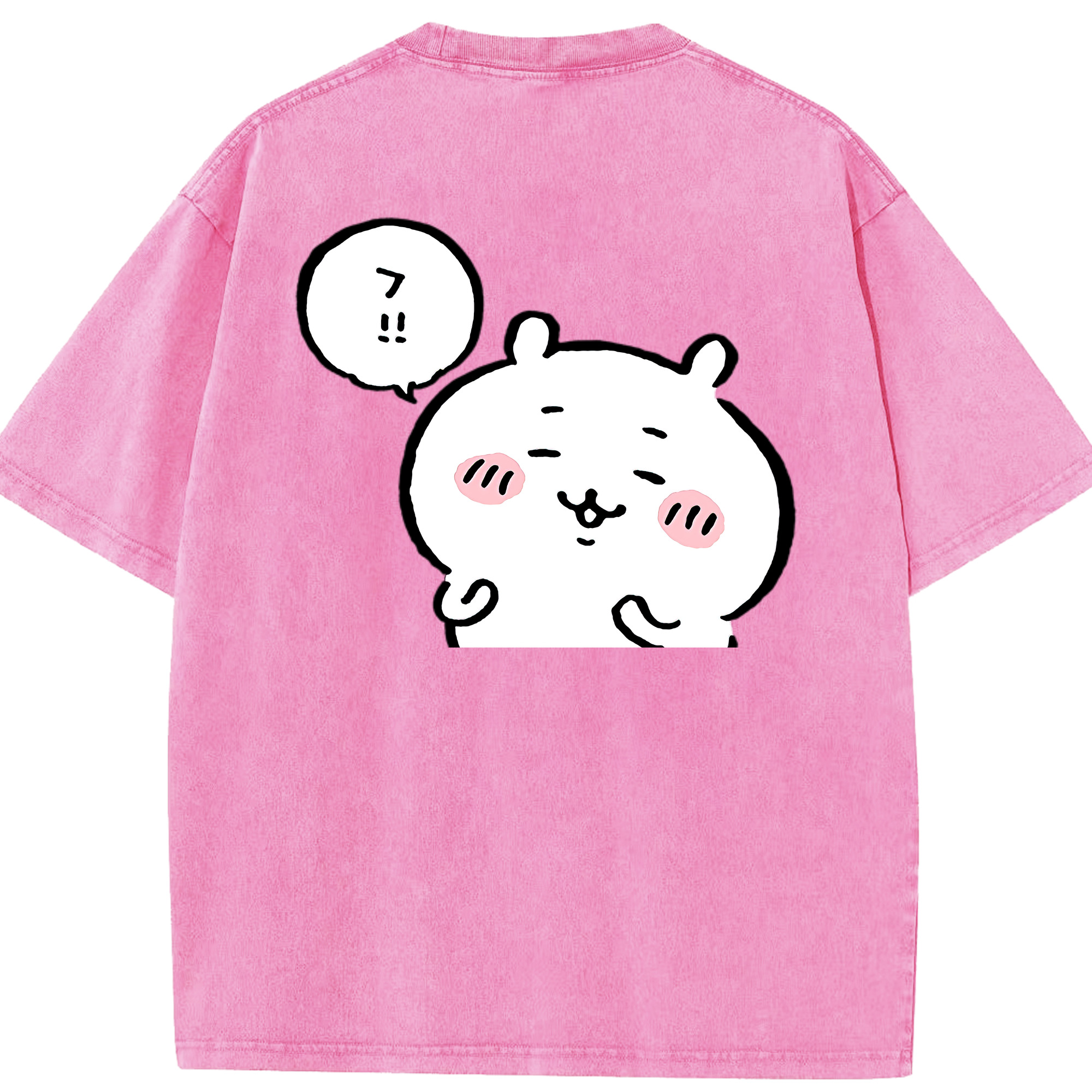 （画像用） ちいかわ ちいかわ Chii-kawa chiikawa 綿100% ヴィンテージ風 半袖Tシャツ（背面プリント）